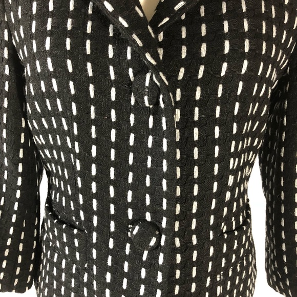 Tulle Black and Gray Crop Jacket with 3/4 Sleeves - Picture 4 of 8